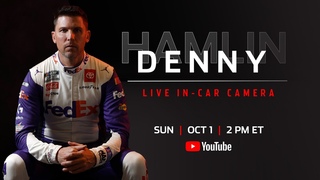 Live: Denny Hamlin's in-car camera from Talladega Superspeedway presented by Coca-Cola