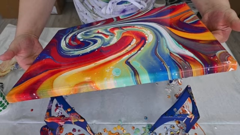 (639) FLOP (not flip) CUP Fluid art technique inspired by ART Fluid