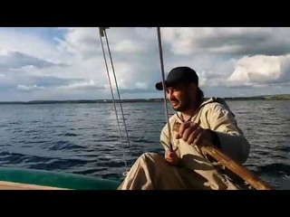 Homemade sailing catamaran