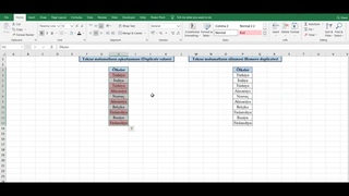 Duplicate values and Remove duplicates - Təkrarların silinməsi