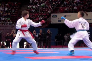 Bronze Female Kumite -55kg. Miki Kobayashi vs Sabina Zakharova. World Karate Championships 2012