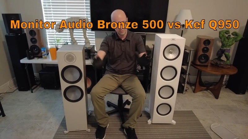 Kef Q950 vs Monitor Audio Bronze 500, Tower Speaker Review Comparison, 8 inch woofers, Home