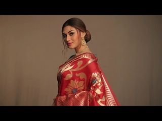 UJJWAL CREATION Woven Fashion Jacquard Saree  (Light Green, Red)