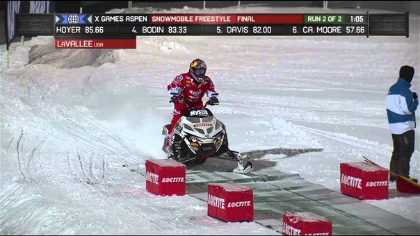 X Games Aspen 2013: Levi Lavallee Gold Medal run in Snowmobile