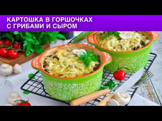 КАК ПРИГОТОВИТЬ КАРТОШКУ В ГОРШОЧКАХ С ГРИБАМИ И СЫРОМ Вегетарианское жаркое без мяса в духовке