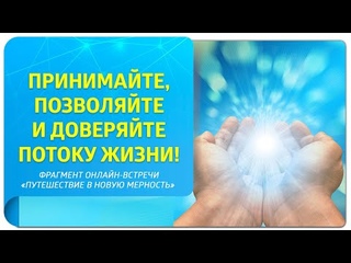 Принимайте, позволяйте и доверяйте потоку жизни! Фрагмент встречи Путешествие в Новую мерность