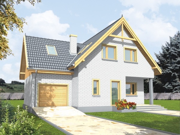 Дом одноэтажный с мансардой и цокольным этажом 231 кв.м., проект cp-57-88