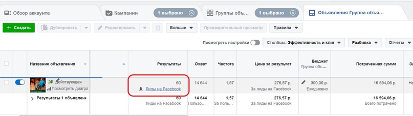 Просмотр заявок в лид-форме Facebook, изображение №1