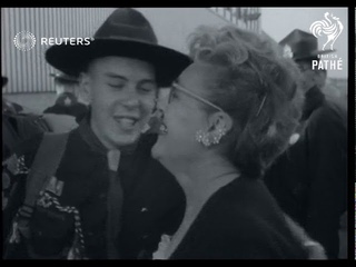 SPOTLIGHT ON YOUTH::Canadian Scouts for jamboree (1957)