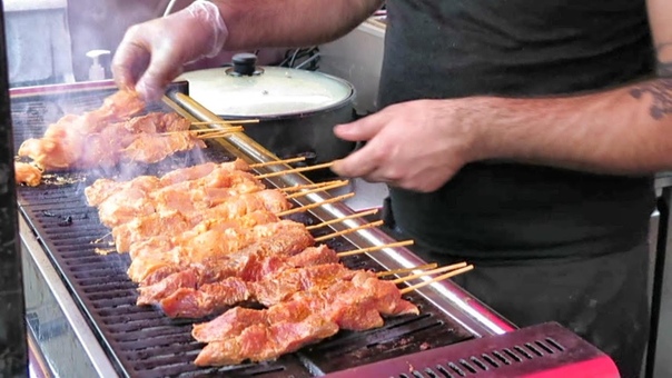 London Street food From Turkey. Kebab and Roasted Meat. Camden