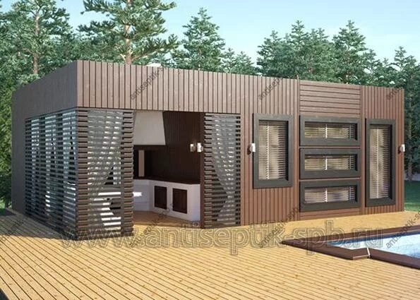 Баня "Атэна" 12,7x7,3 метров под ключ Строительство дома, Дом, Проекты домов