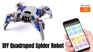 DIY Quadruped Spider Robot Kit STEM Crawling Robot for Programming -  Banggood RC Store