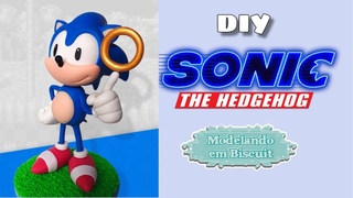 DIY | Sonic de Biscuit | Clay Art | Canal Almir Nascimento
