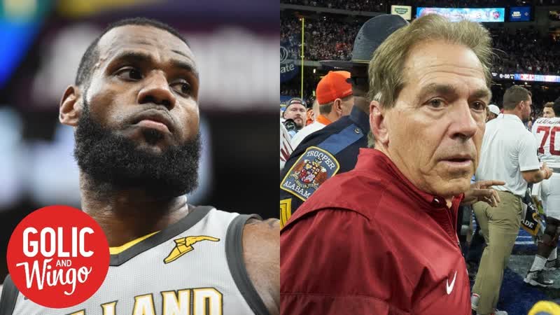 Le Bron James UNINTERRUPTED warns Alabama football of copyright infringement, Golic Wingo,